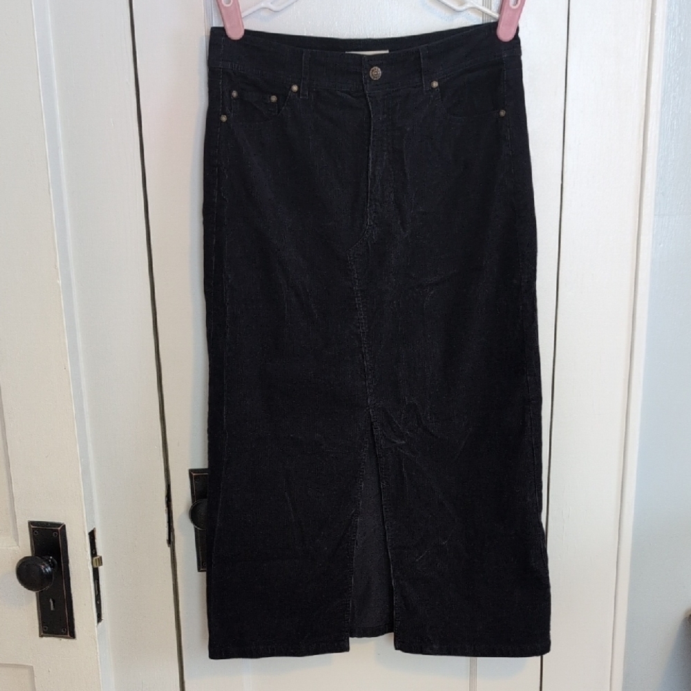 Dark Blue Boden Corduroy Long Skirt